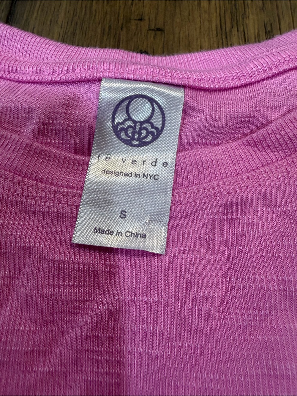 Te Verde Pink Sleeveless Tank with Diagonal Seams - Picture 2 of 3